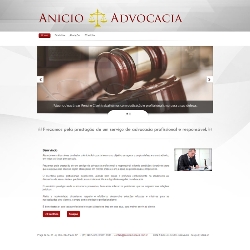 Criação de site para Advogados – Anicio Advogados
